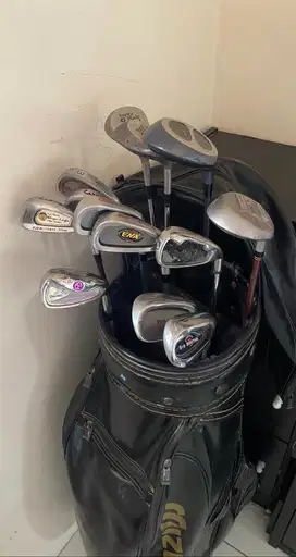 stik golf + bag mizuno+bola