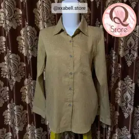 preloved like new baju atasan kemeja cewek brand Q Store Banjarbaru