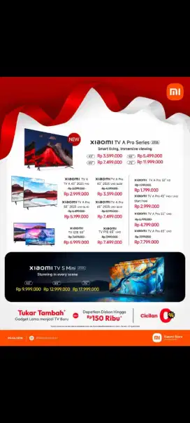 Promo tv led pakai home credit bunga 0% gratis cicilan 2x