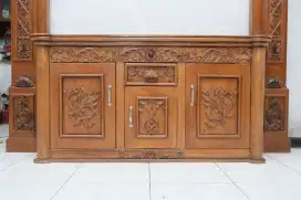 Meja Rias Ukiran Kayu Jati Besar – Elegan, Kokoh, Siap Pakai