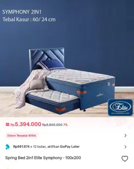Kasur 2 in 1  - Elite Symphony 100×200