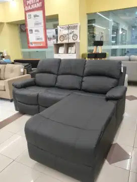 Sofa L recline kulit