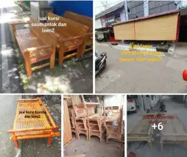 Jual tangga lipat kursi bambu tirai kree rumbia dan laen2