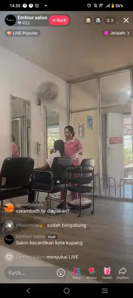 kerja  salon kecantikan