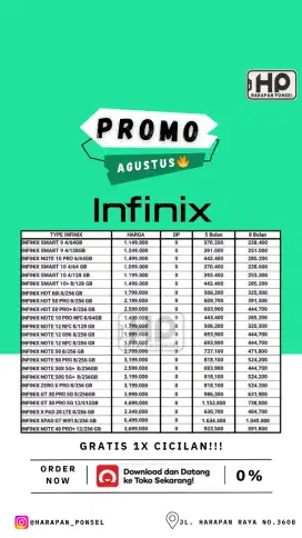 PROMO KREDIT INFINIX TANPA DP
