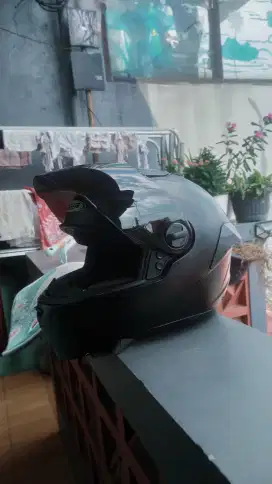 Helm Zeus 811 Full Face Black Doff (Free Spoiler Ori Zeus) - Size L