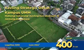 Jual Tanah 1 Menit UMM Cocok untuk Investasi Rumah atau Rukos