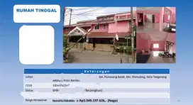 Dijual Rumah Pamulang