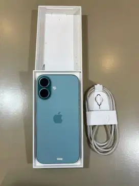 JUAL SECOND 16 BASIC 256GB WARNA TEAL GARANSI RESMI BY IBOX