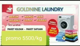 Goldnine laundry hanya 5500/kg