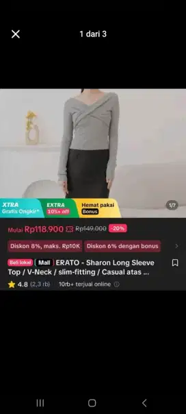 Preloved baju erato