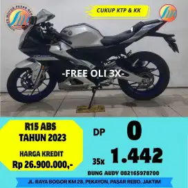 YAMAHA  R15 CON ABS TAHUN 2023 SIAP PAKAI, BERGARANSI, GRATIS SERVIS