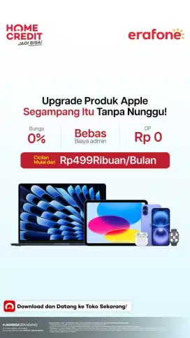 Promo Spesial Apple Bunga 0% Free 2X Angsuran