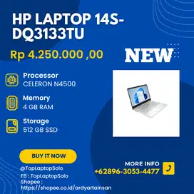 HP LAPTOP 14S-DQ3133TU - CELERON N4500 - RAM 4 GB - SSD 512 GB