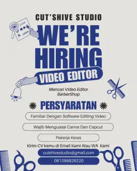 Di Cari Videografer/Editor untuk Barbershop
