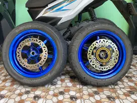 Variasi Nmax new, velg vrossi, stoplamp jpa, wind shield bening