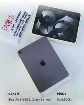 ipad air 5 64GB, Greyy Ex inter (wifi only)