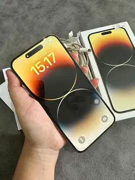 Iphone 14 pro max 128 gold elegan bening