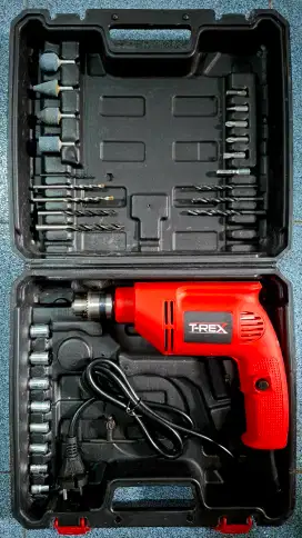 Baru Mesin bor listrik electric drill kayu besi beton set koper