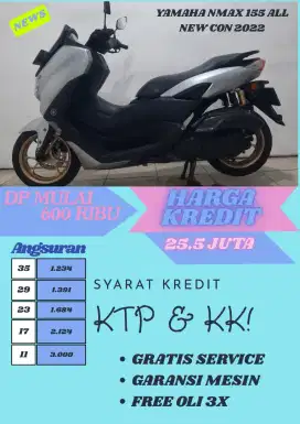 YAMAHA NEW NMAX 155 CON 2022 BISA CASH DAN KREDIT