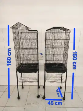 Kandang burung lengkap dengan roda