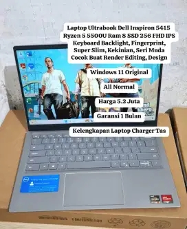 Laptop Ultrabook Dell Inspiron 5415 
Ryzen 5 5500U Ram 8 SSD 256