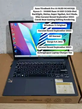 Asus VivoBook Pro 14 OLED M1403QA Ryzen 5 - 5600H Ram 16 SSD 512Gb