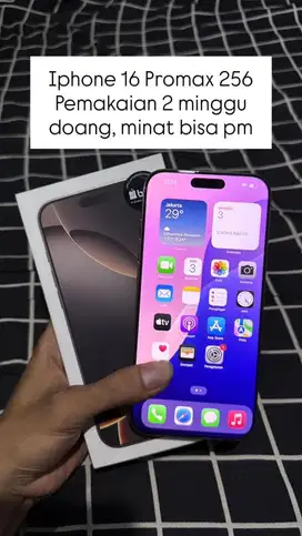 Iphone 16 Promax 256 garansi resmi