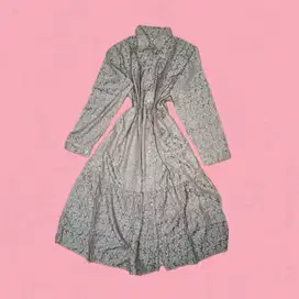 dress gamis lebaran premium bercorak