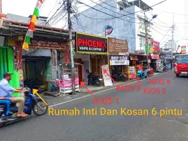 Jual rumah dan 4 kios dan 6 kosan kemanggisan