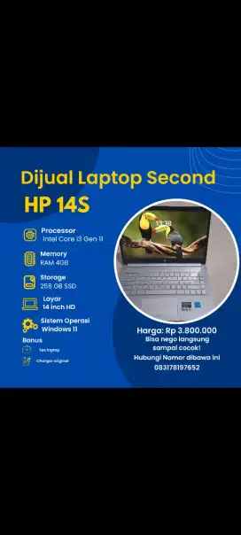 dijual Cepat Laptop Hp 14s