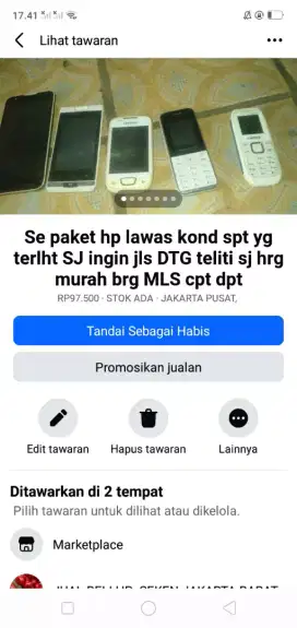 Se paket hp lawas Nokia dll kond lama TDK di pakai mgkn ada yg perlu