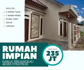 DIJUAL RUMAH CLUSTER 2 KAMAR SIAP HUNI MULAI DARI 235 JUTAAN