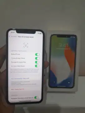 Iphone X 256gb fullset bebas kartu masuk bebas reset