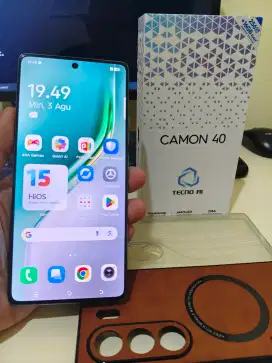 Tecno Camon 40 8/256 Emerald Glow Green Seken Mulus Baru 3 bulan