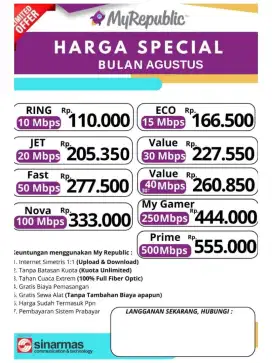 Wifi murah promo Agustus