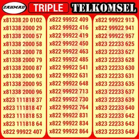 TSEL-C) NOCAN Telkomsel Triple kartu perdana nomor cantik simpati 777