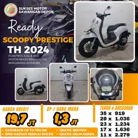 BISA CASH KREDIT HONDA NEW SCOOPY PRESTIGE TH 2024 UNIT MULUS GARANSI