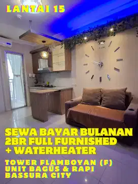 SEWA BAYAR BULANAN 2BR FURNISHED+WATERHEATER TOWER F BASSURA CITY