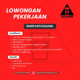 DIBUTUHKAN SEGERA: RIDER KOPI KELILING