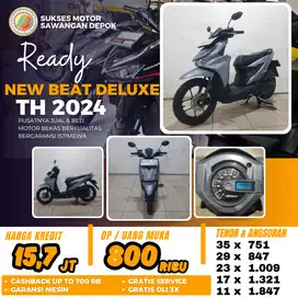 PROMO DP 800 CASH KREDIT HONDA NEW BEAT DELUXE TH 2024 MULUS GARANSI