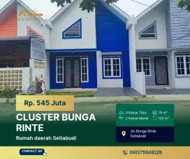 RUMAH BUNGA RINTE 6x20 3 KAMAR TIDUR