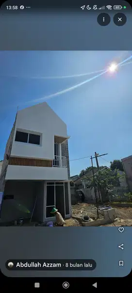 Ready stok full furnished KPR DP 2jt 2 lantai dekat toll sawangan