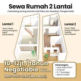 Sewa Kontrak Kontrakan Kos Rumah Surabaya 2 Lantai Tengah Kota