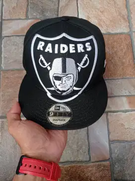 NFL RAIDERS Big Logo X NEW ERA KONDISI BARU Snapback Cap Original