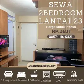2 kamar sewa full furnish fasilitas terlengkap apartemen bassura city