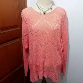 Baju Rajut Peach Cewek