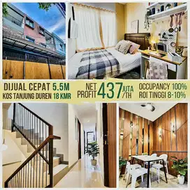 Rumah Kosan Di Tanjung Duren-Full Terisi-Net Income 35,4 Juta/Bln