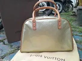 Tas Louis Vuitton Green Vernis Tompkins Square Brown Light Original