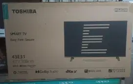 New LED TOSHIBA SMART TV 43E31 GARANSI RESMI 3 TAHUN